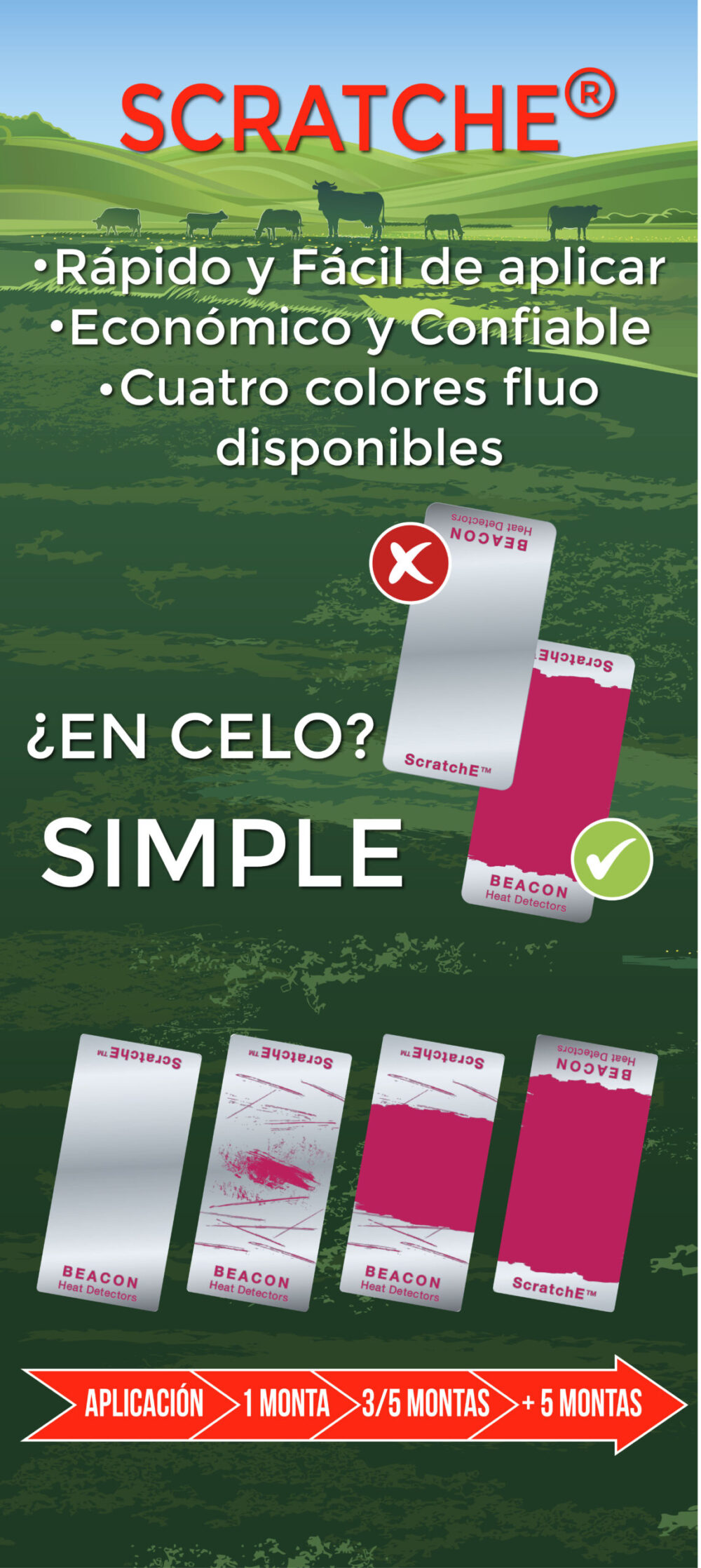 Parches para Detección de Celo x50u